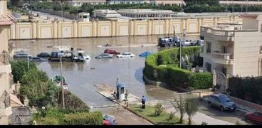 غرق محيط أكاديمية الشرطة بالقاهرة الجديدة
