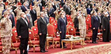 الرئيس عبد الفتاح السيسي خلال احتفالية يوم الشهيد