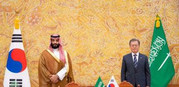 محمد بن سلمان و الرئيس الكوري الجنوبي