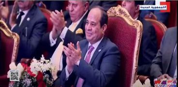 الرئيس عبدالفتاح السيسي خلال الاحتفالية