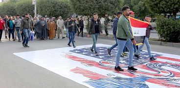 مسيرة ضد أمريكا في بغداد
