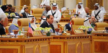 الرئيس خلال خطابه أمام القمة العربية الإسلامية الأمريكية فى الرياض