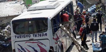 حادث تحطم حافلة وسط المكسيك
