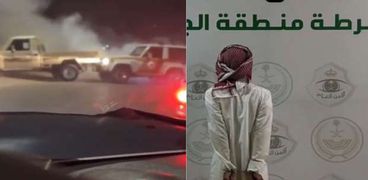 القبض على سائق يصدم سيارة شرطة سعودية