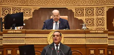 هشام آمنة وزير التنمية المحلية في مجلس الشيوخ