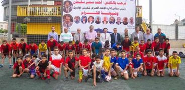 رئيس التحادين المصري العربي للميني فوتبول يدشن منطقة دمياط