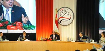الرئيس عبدالفتاح السيسى خلال مشاركته فى «حكاية وطن»