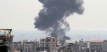 قصف على قطاع غزة الفلسطيني