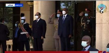 وصول الرئيس عبدالفتاح السيسي للخرطوم