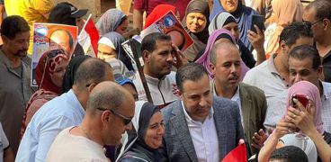 النائب أحمد بدوي خلال مسيرات الدعم