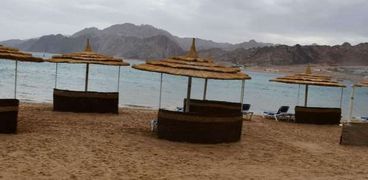 عواصف ترابية تؤثر على الرؤية في جنوب سيناء