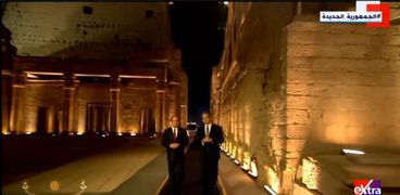 الرئيس عبدالفتاح السيسي خلال حفل افتتاح طريق الكباش