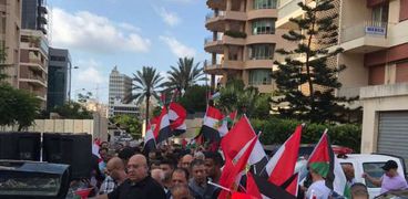 بالصور| المصريون في لبنان يحتفلون بالذكرى الخامسة لثورة 30 يونيو
