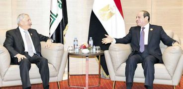 الرئيس السيسي مع نظيره العراقي