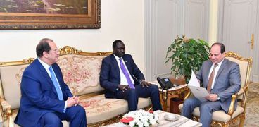 السيسى يستقبل المبعوث الشخصي لرئيس جمهورية جنوب السودان