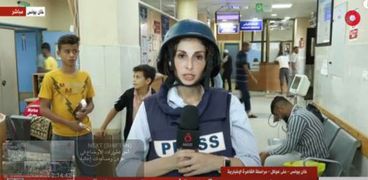 مراسلة القاهرة الإخبارية في غزة منى عوكل
