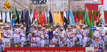 الرئيس السيسي يشهد مراسم تسليم وتسلم القيادة بحفل تخريج طلاب الشرطة