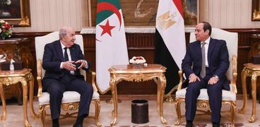 الرئيس عبدالفتاح السيسي و الرئيس الجزائري عبدالمجيد تبون