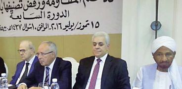 «صباحى» خلال مشاركته فى مؤتمر دعم المقاومة اللبنانية