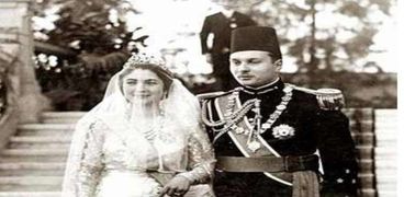 الملكة فريدة والملك فاروق