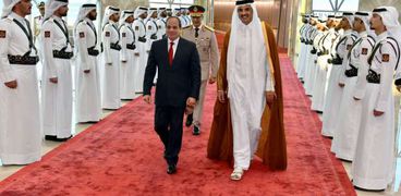 الرئيس عبدالفتاح السيسي وأمير دولة قطر