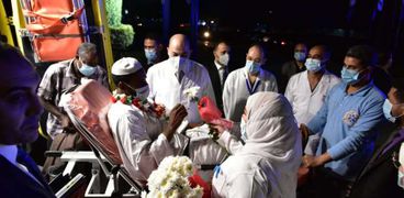  استقبال أول مجموعة من مصابي الثورة السودانية لاستكمال علاجهم بمصر
