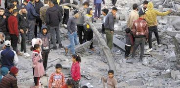 آثار القصف الإسرائيلي على منازل غزة