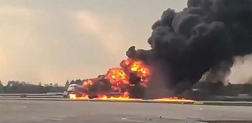 حادث احتراق طائرة "سوخوي سوبرجيت 100" التابعة لشركة "إيرفلوت" الروسية