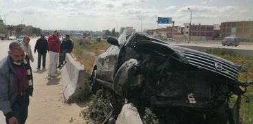 حادث الطريق الصحراوي في العامرية بالإسكندرية