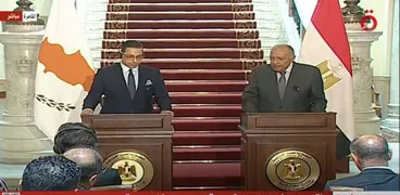 وزيرا الخارجية المصري والقبرصي