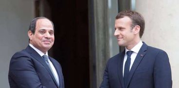 الرئيس عبدالفتاح السيسي والرئيس الفرنسي إيمانويل ماكرون