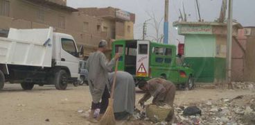 صورة حملة نظافة بشوارع مدينة طامية بالفيوم