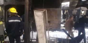 صورة لحريق محطة مصر