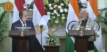 الرئيس السيسي خلال مؤتمر صحفي مع رئيس الوزراء الهندي