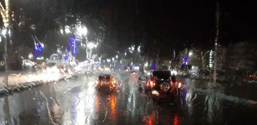 أمطار غزيرة على القاهرة