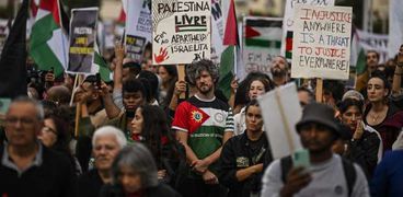 تظاهرات في البرتغال لدعم القضية الفلسطينية