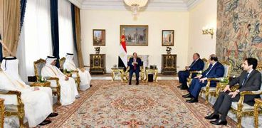 الرئيس عبد الفتاح السيسي ووزير خارجية قطر