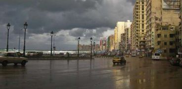 صورة أرشيفية لسوء الأحوال الجوية في الاسكندرية