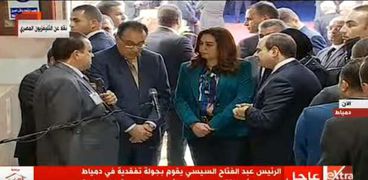 الرئيس عبدالفتاح السيسي في جولة تفقدية في دمياط