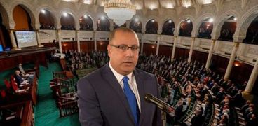 هشام المشيشي أثناء كلمته في البرلمان التونسي