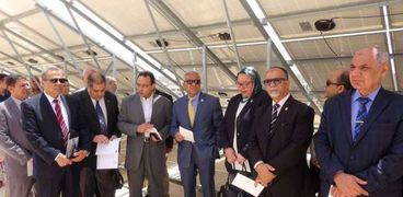 افتتاح محطة طاقة شمسيه بجامعة المنيا