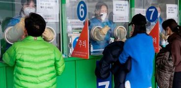 مسحة فيروس «كورونا» في كوريا الجنوبية-صورة أرشيفية
