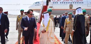 الرئيس السيسي في استقبال ملك البحرين- أرشيفية