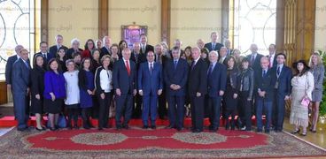 الرئيس عبد الفتاح السيسي مع وفد من المنظمات اليهودية الامريكية