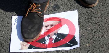 صورة من احتجاجات سابقة على رجب طيب أردوغان