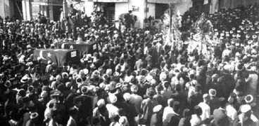 مظاهرات في جمهوية زفتى في ثورة 1919 أثناء تشييع جنازة أثنين من الثوار