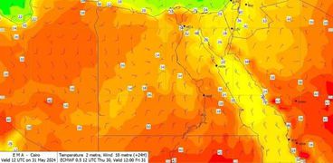 الحرارة 41 على القاهرة
