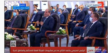 الرئيس عبدالفتاح السيسي خلال افتتاحات اليوم