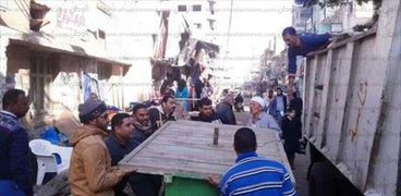 حملة لإزالة للاشغالات بمدينة الحسينية
