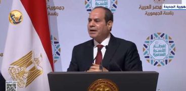 الرئيس السيسي خلال حفل افطار الاسرة المصرية